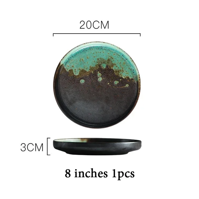 Hand-made Rough Pottery Plates
