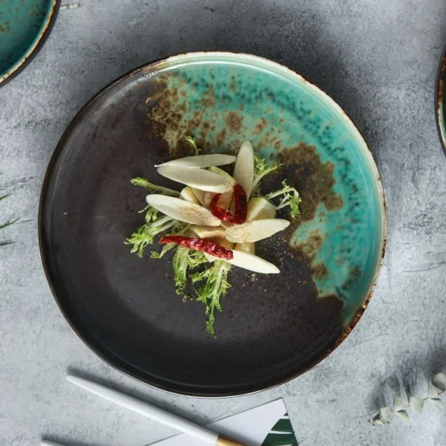 Hand-made Rough Pottery Plates