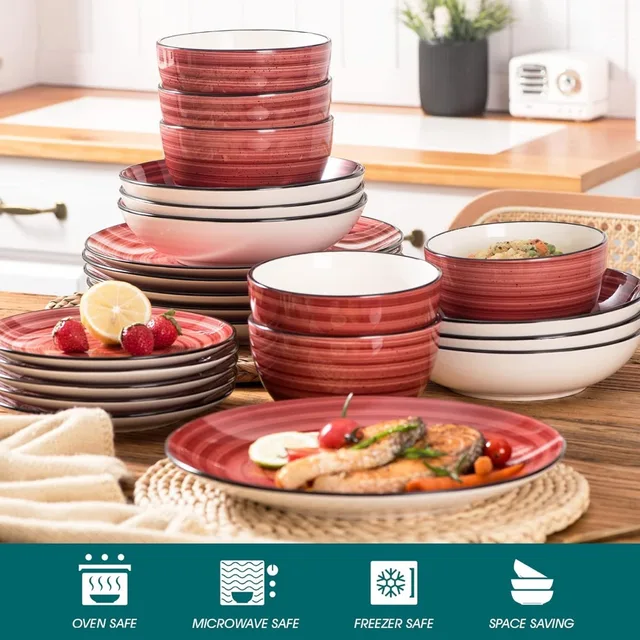 Dinnerware Set, 24 Pieces