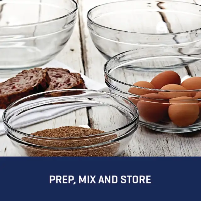Glass Mixing Bowls Set