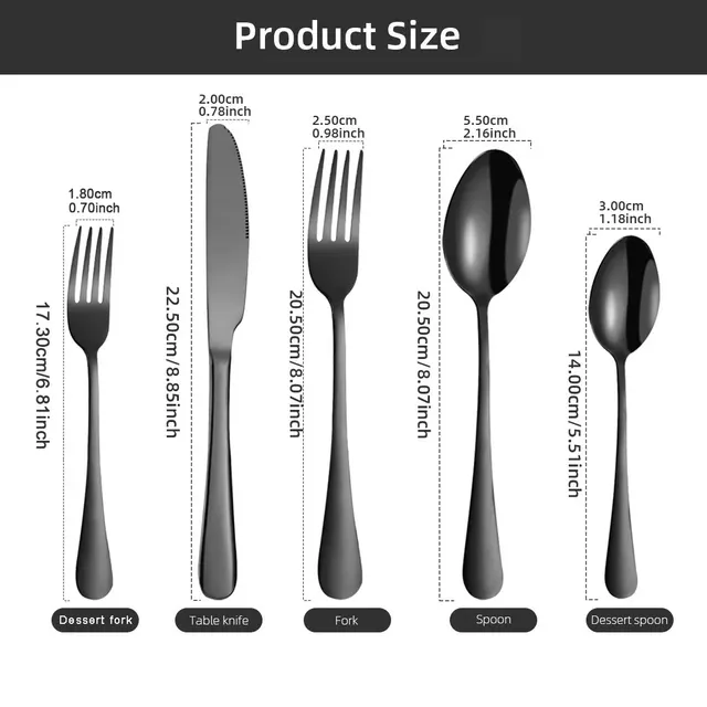 20Pcs Stainless Steel Flatware Set