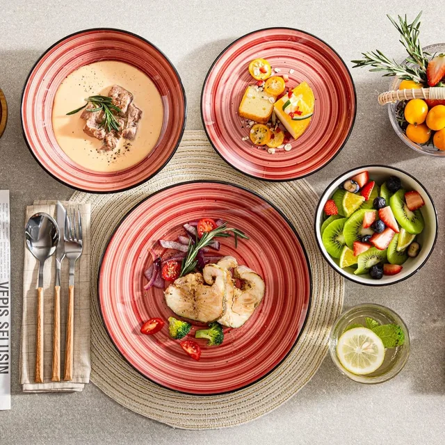 Dinnerware Set, 24 Pieces