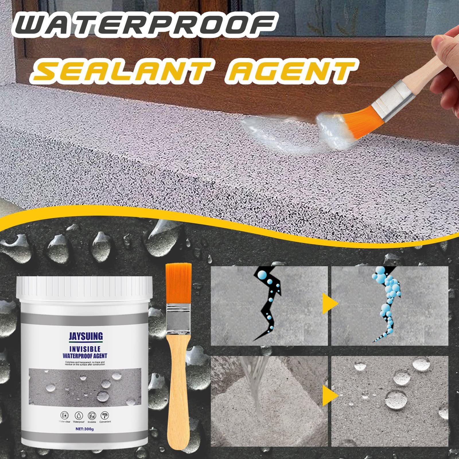 Venta caliente 50% de descuento: agente antifugas resistente al agua, invisible, superfuerte