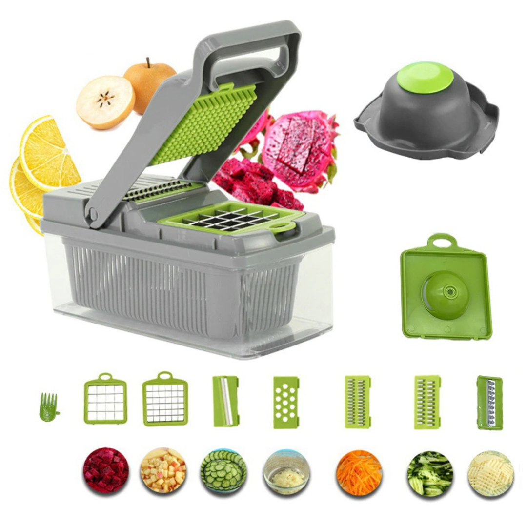 Veggie Slicer®️ Rallador y Rebanador de Vegetales 14 piezas