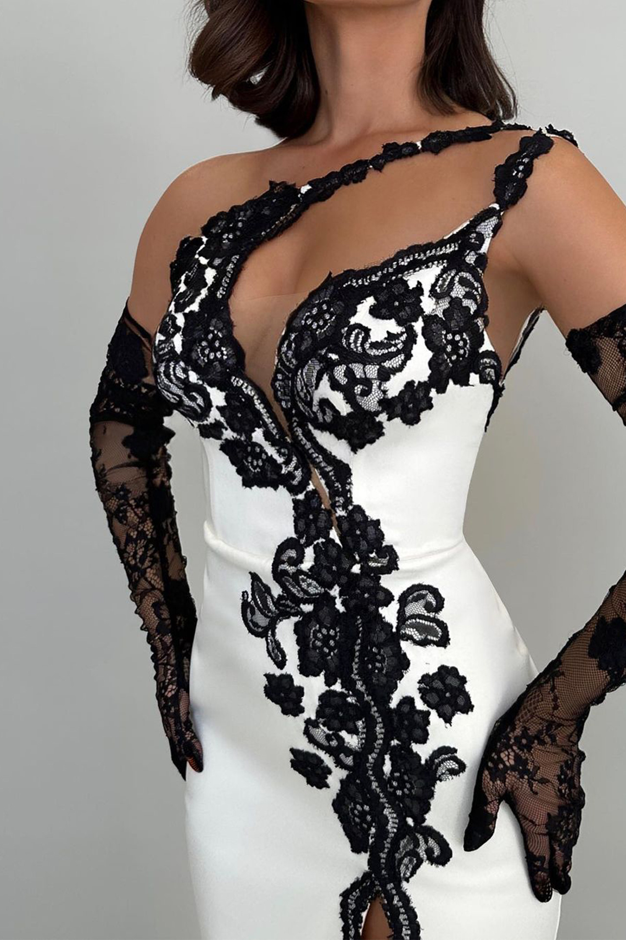 Cassandra Lace Dress In White