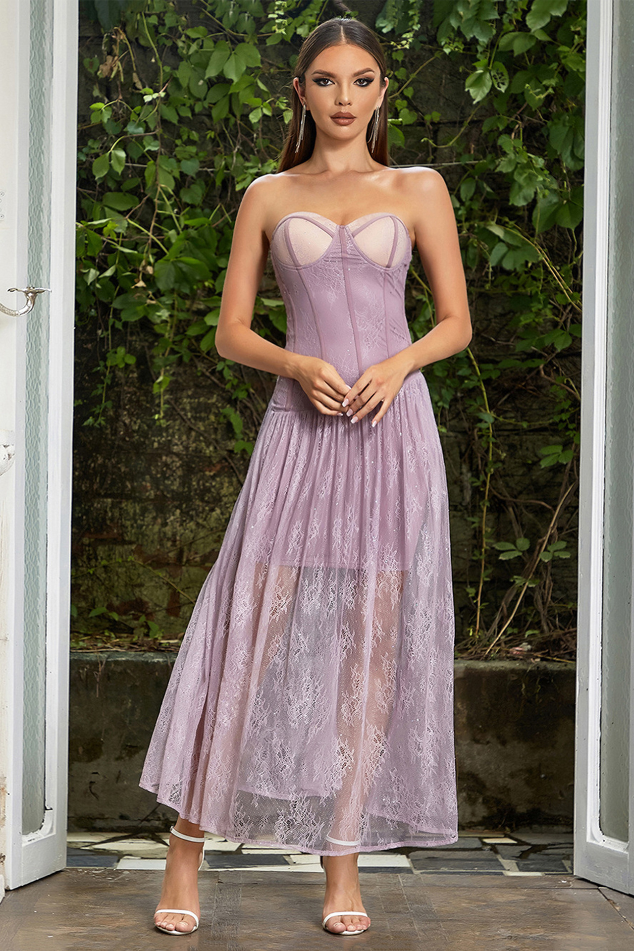 Aileen Midi Dress In Violet