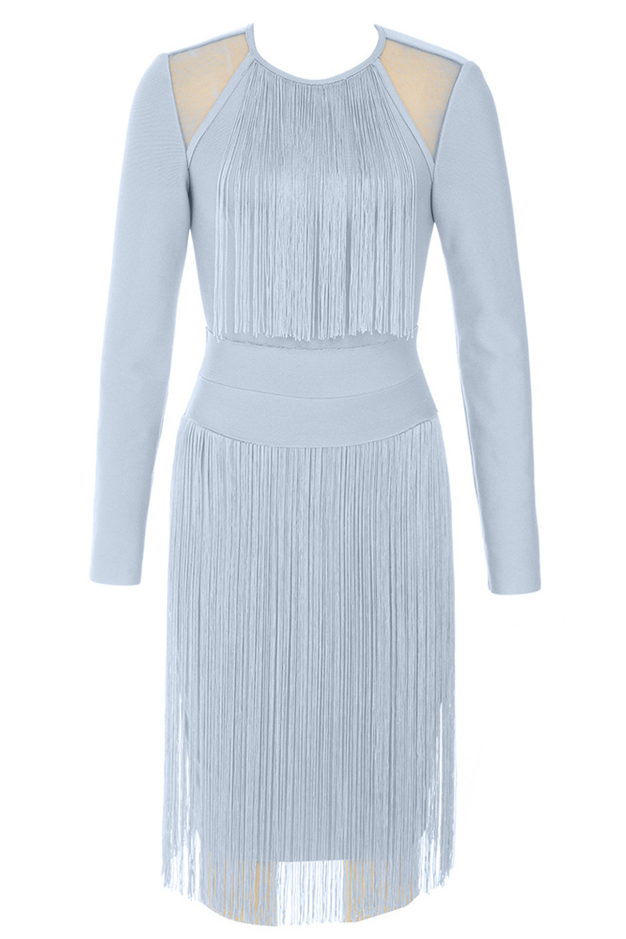 Ivy Long Sleeve Fringed Dress