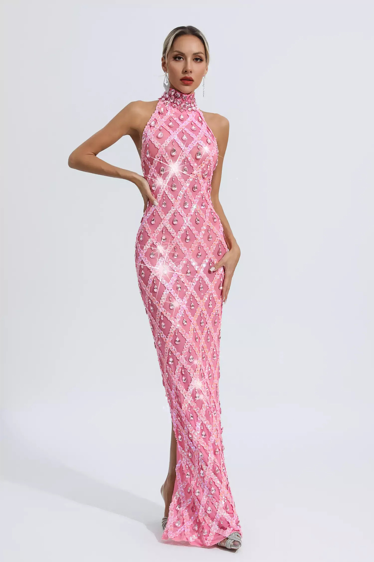 Paulina Diamond Maxi Dress