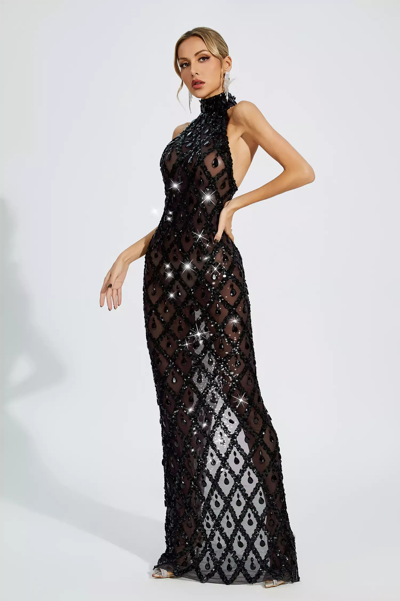 Paulina Diamond Maxi Dress