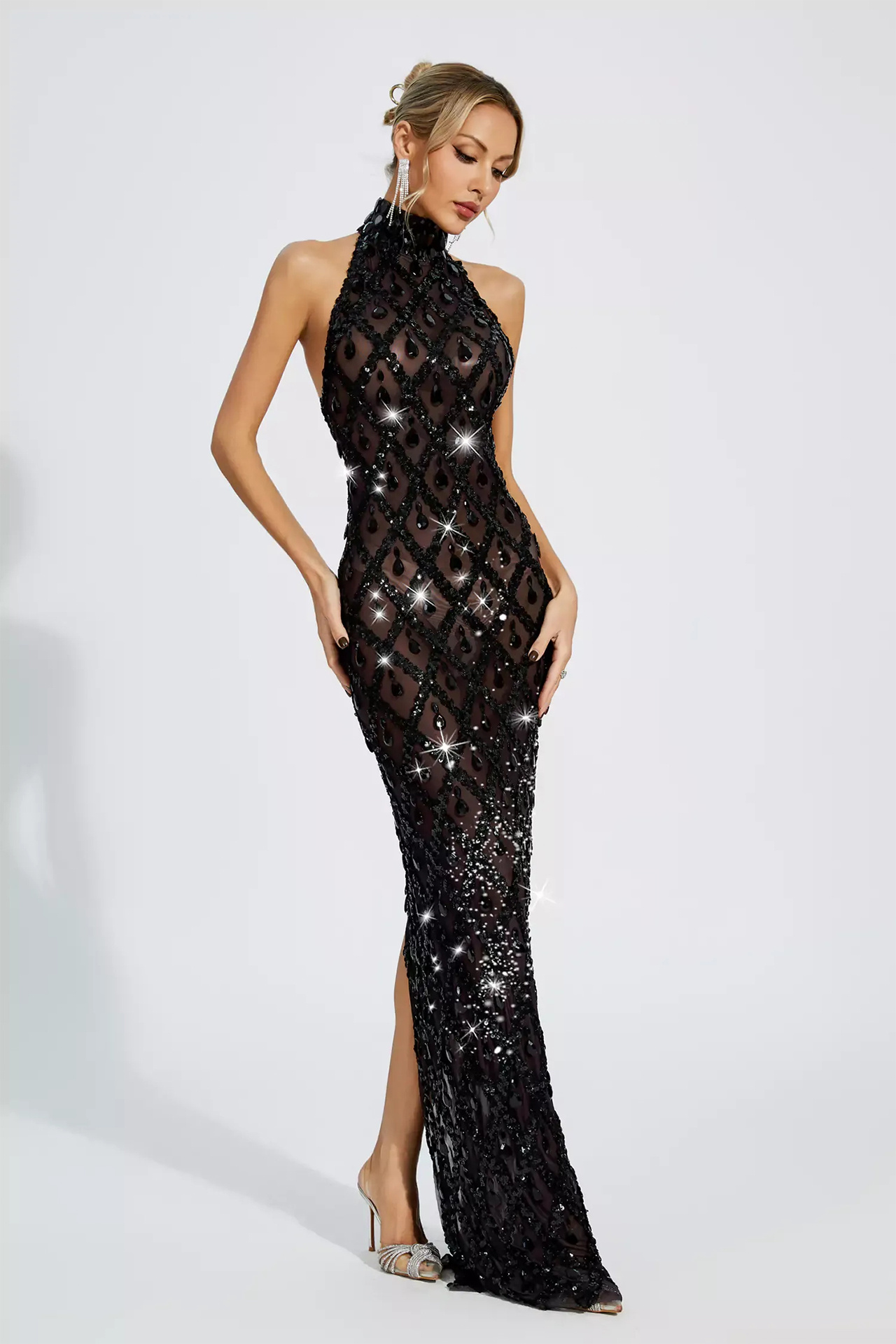 Paulina Diamond Maxi Dress