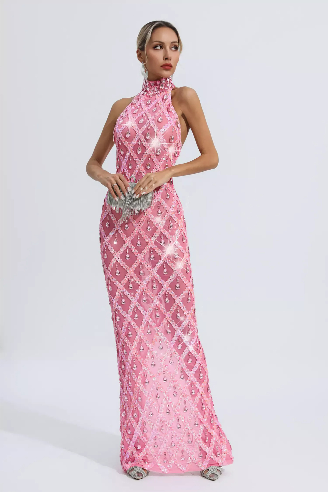 Paulina Diamond Maxi Dress