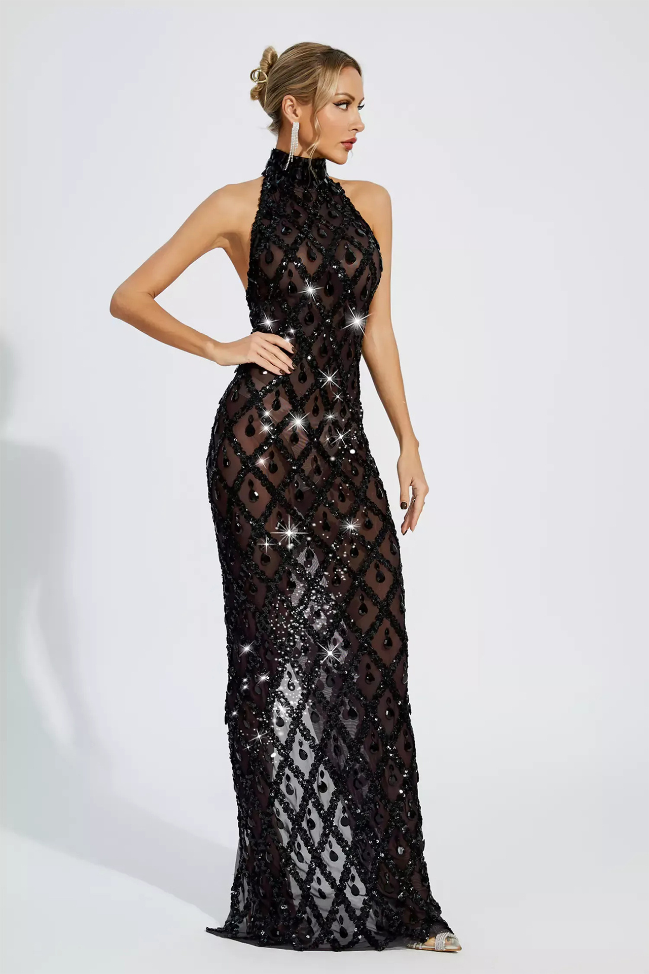 Paulina Diamond Maxi Dress