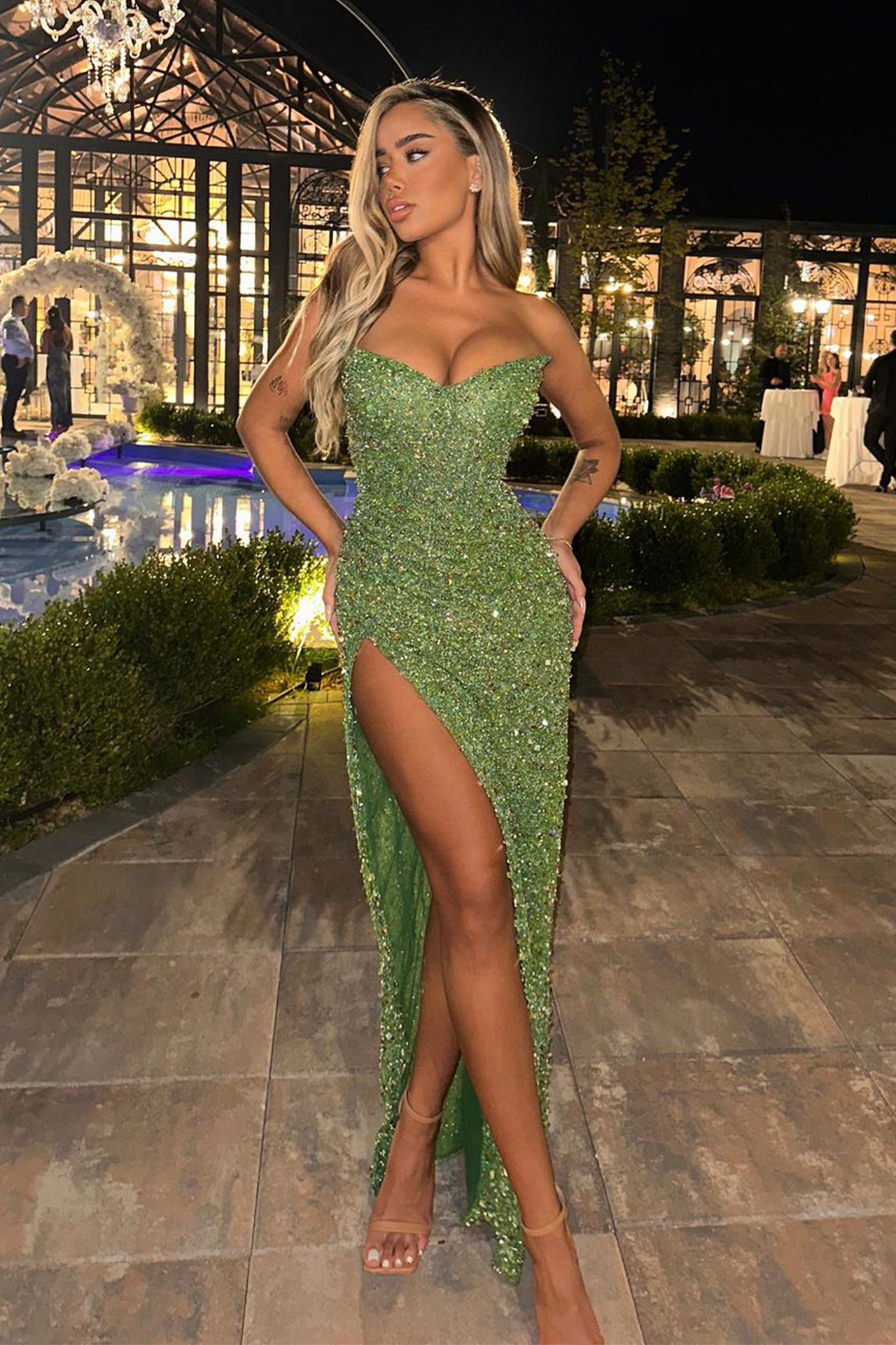 Helena Maxi Dress In Green