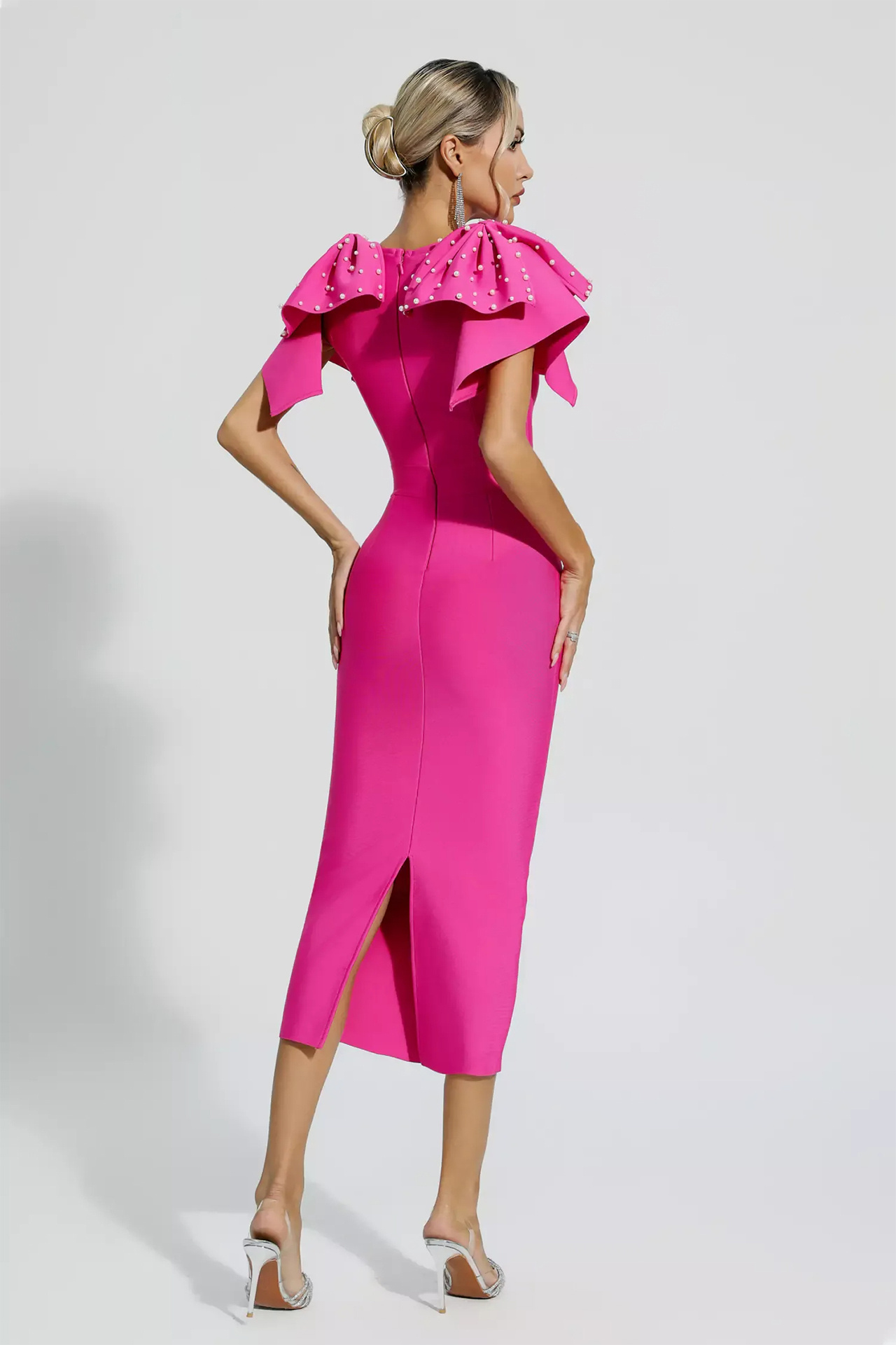 Kassidy Midi Dress In Rose Red