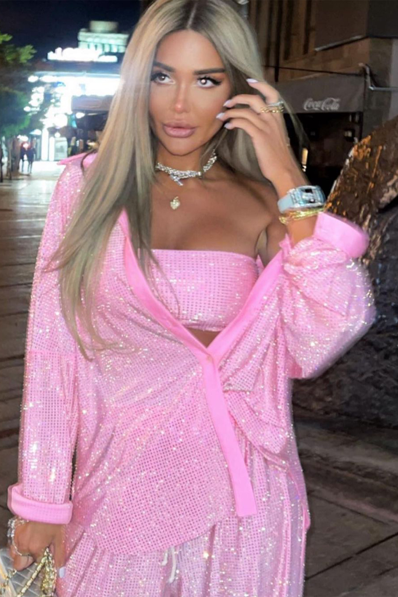 Sequined Three Pieces Set