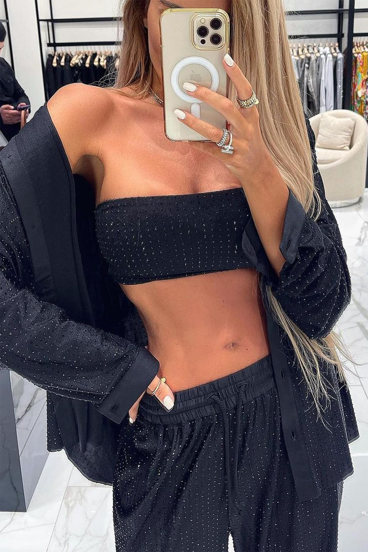 Sequined Three Pieces Set