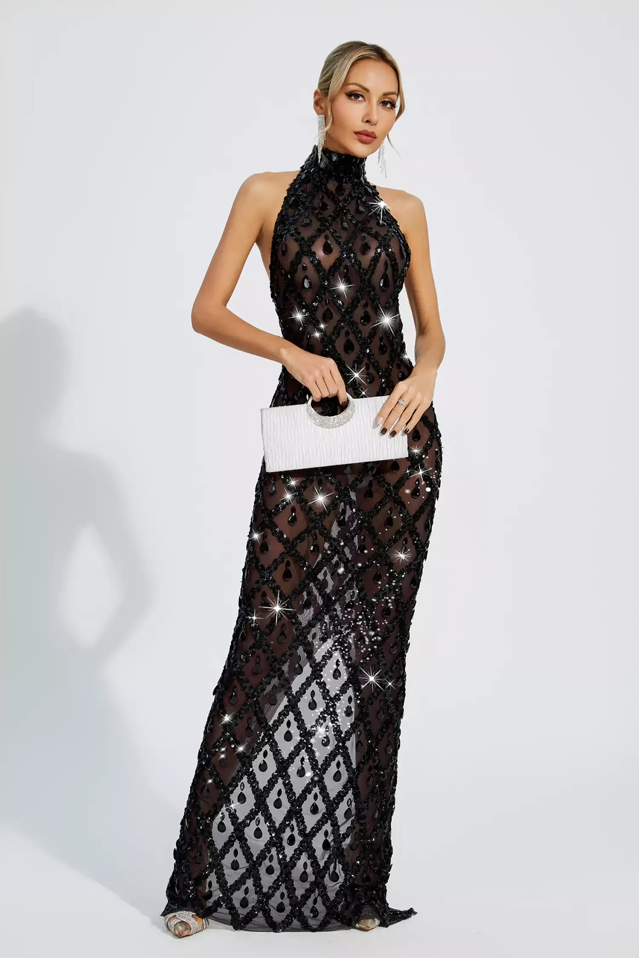 Paulina Diamond Maxi Dress