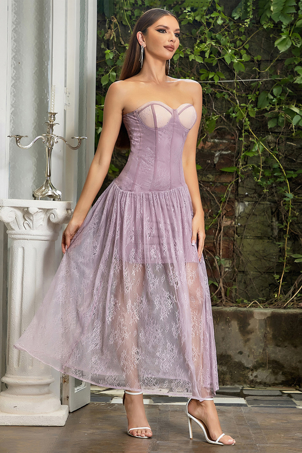 Aileen Midi Dress In Violet