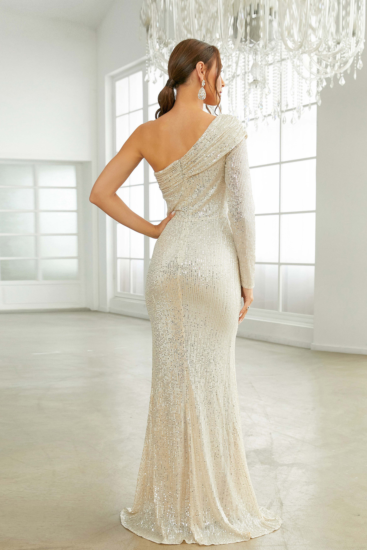 Clara One Shoulder Sequin Dress