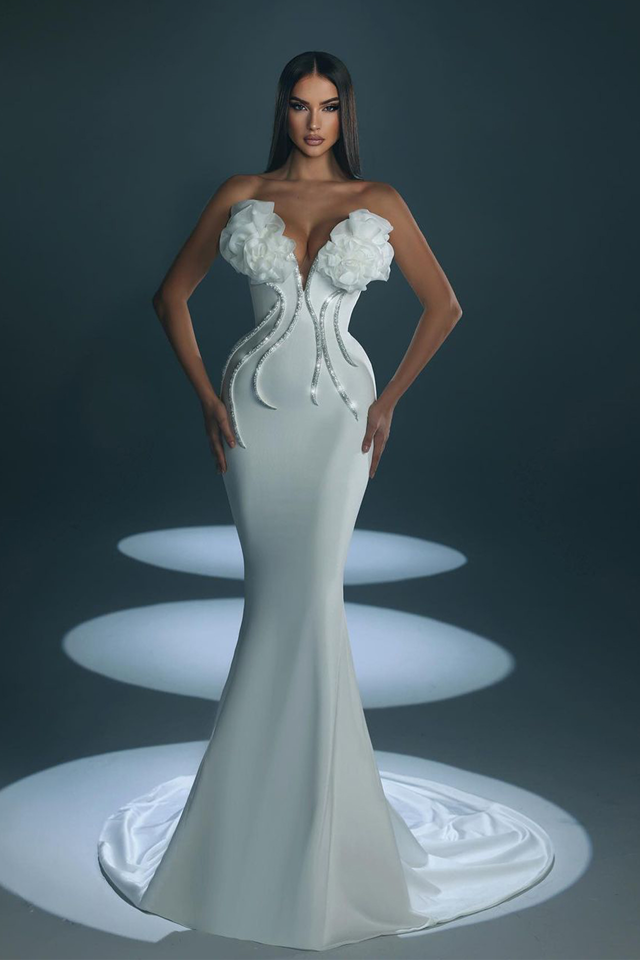 Lnez Strapless Maxi Dress In White