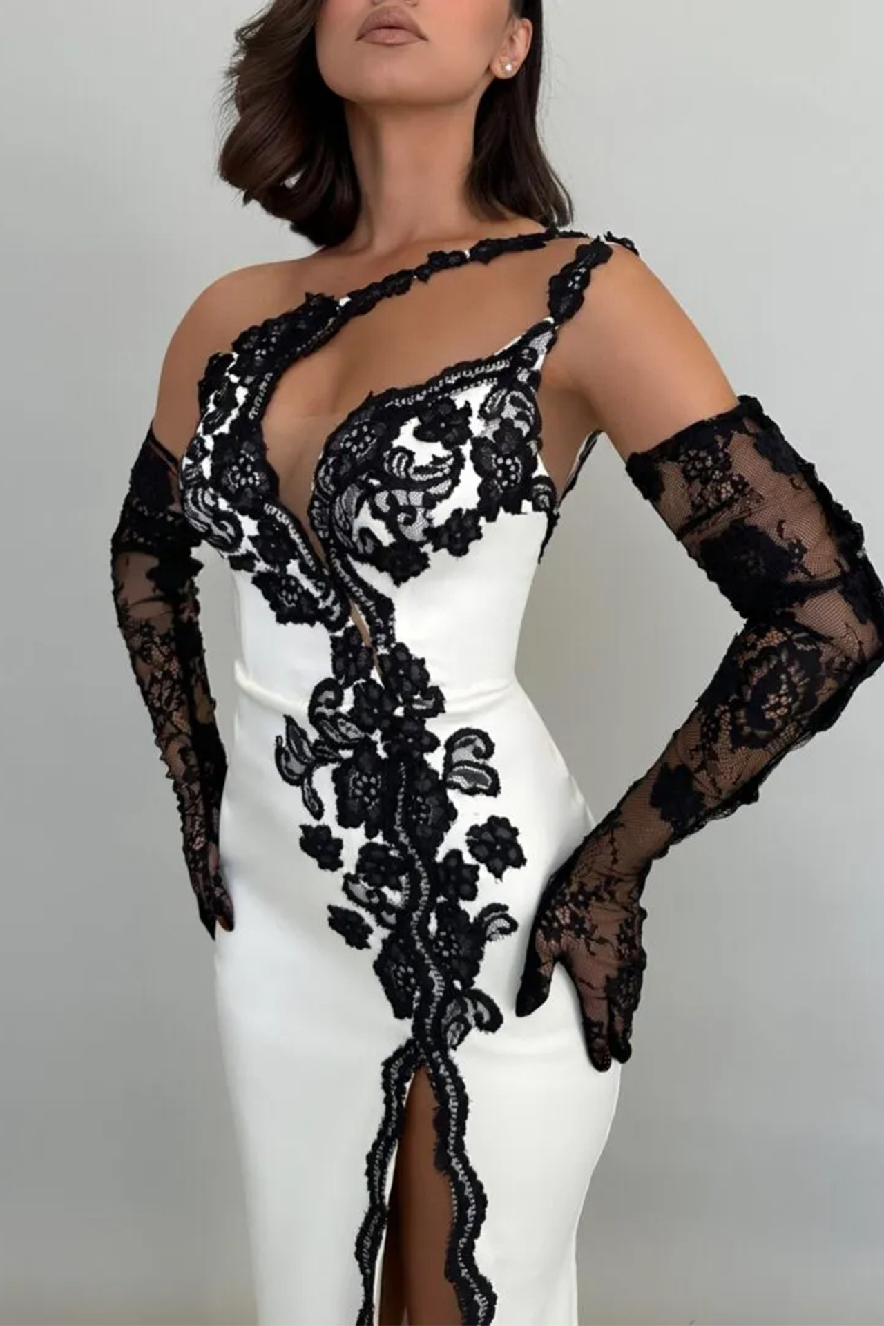 Cassandra Lace Dress In White