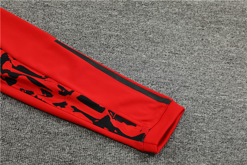 Manchester United 23-24 Kids Long Sleeve Training Set Red Camouflage