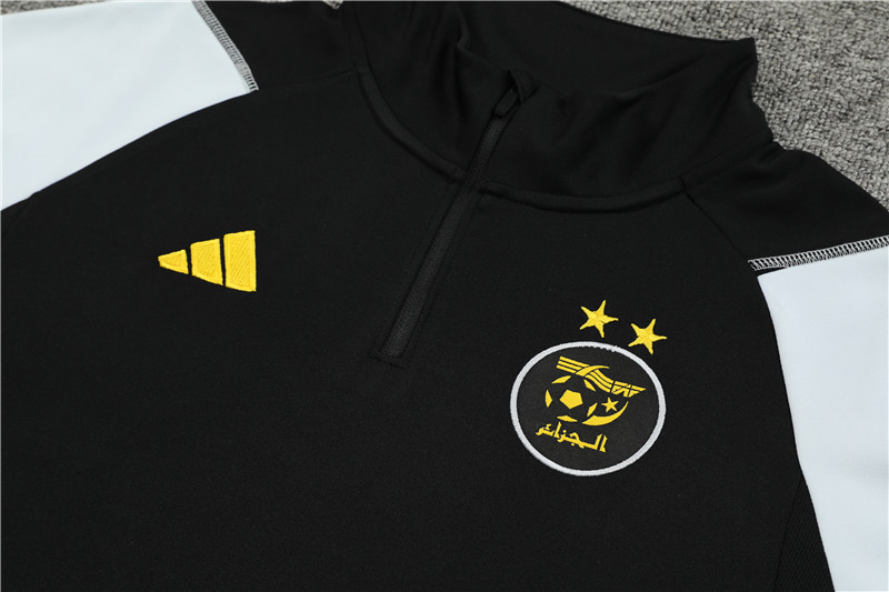 Algeria 23-24 Kids Long Sleeve Training Set Black and White