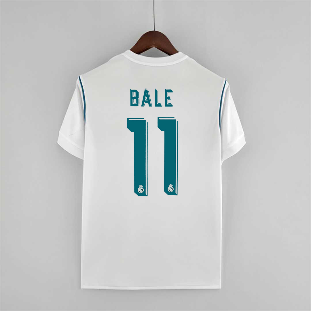 Retro Real Madrid 17-18 Home Jersey - with Champions League Final Final