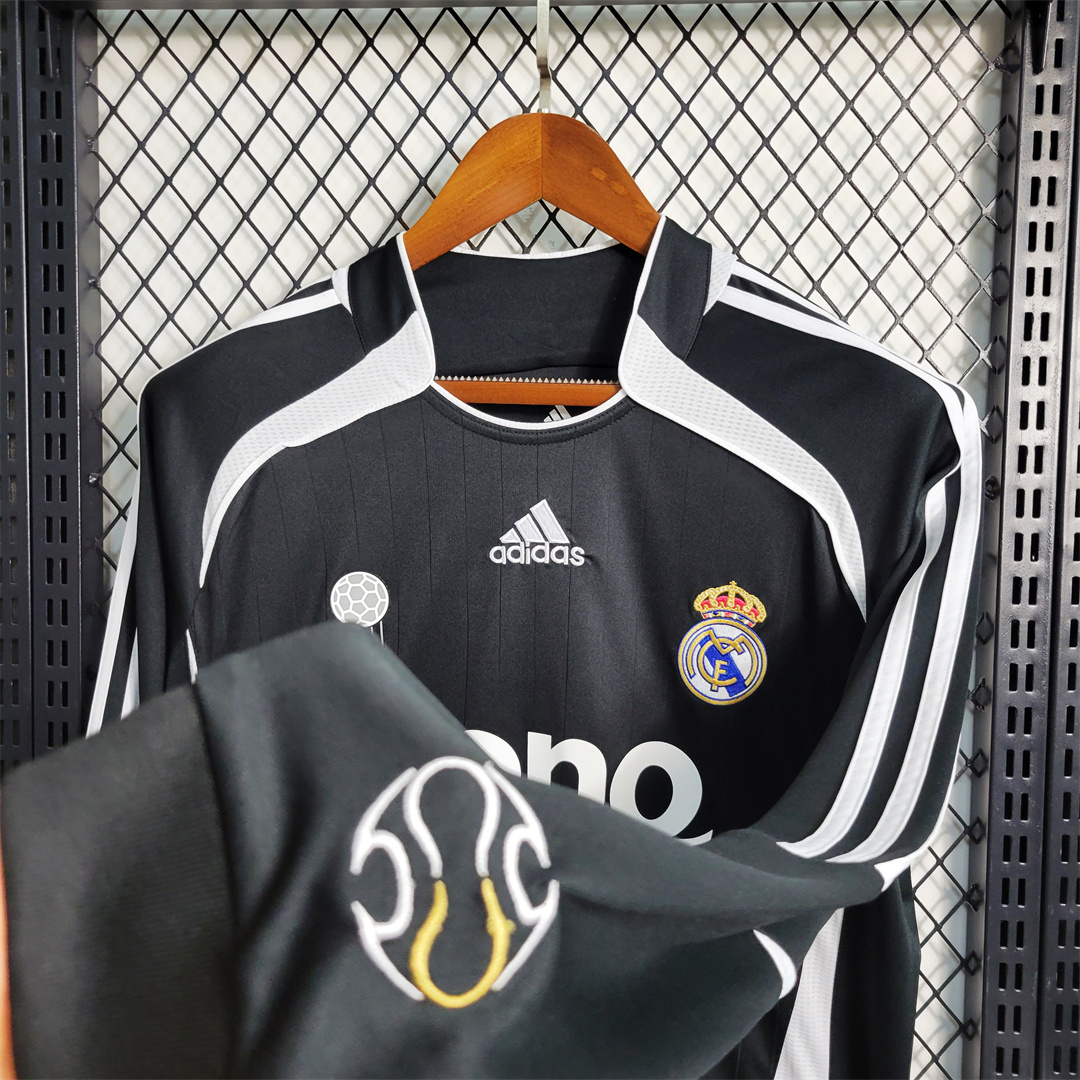 Real Madrid Retro 06-07 Away Long Sleeve Jersey