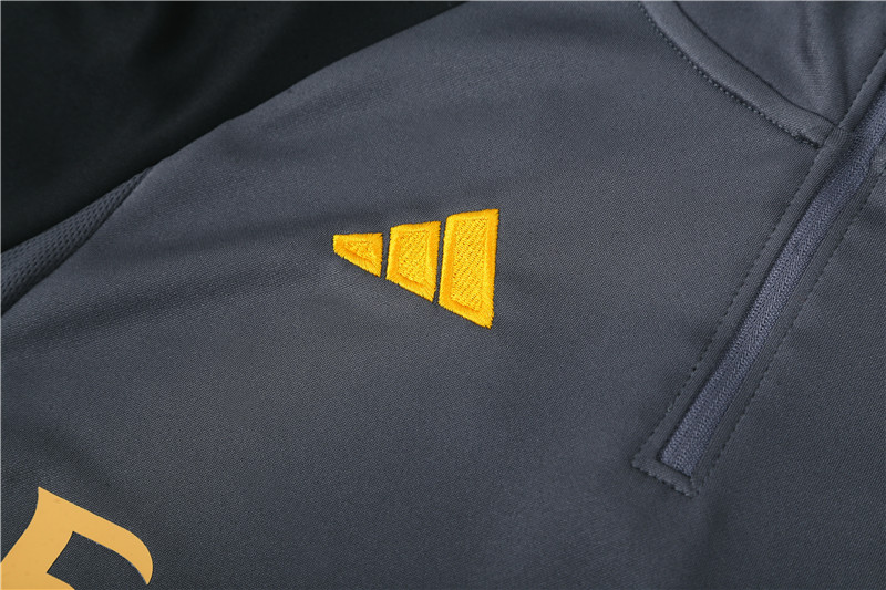 Real Madrid 23-24 Long Sleeve Training Set -Dark Grey