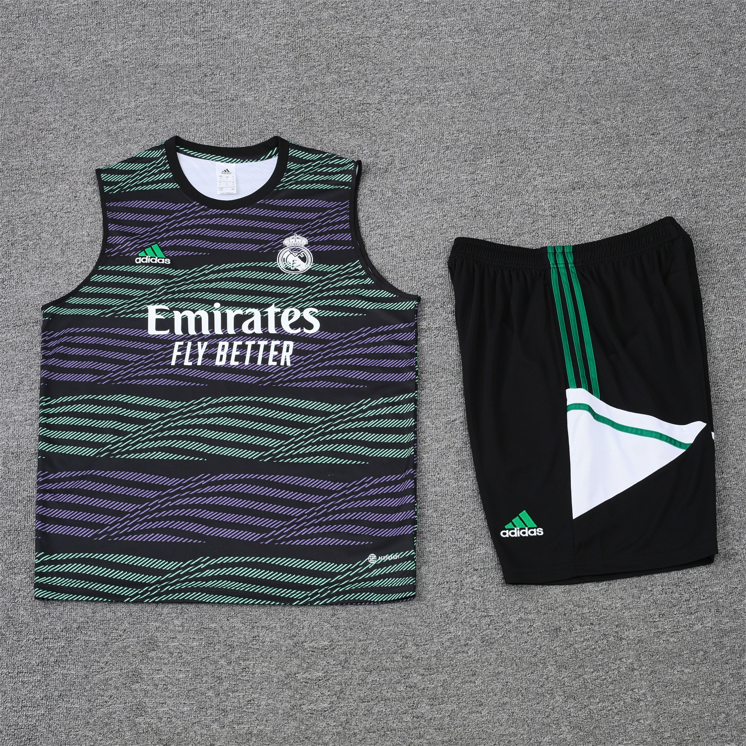 Real Madrid 23-24 Striped Training Vest Suit