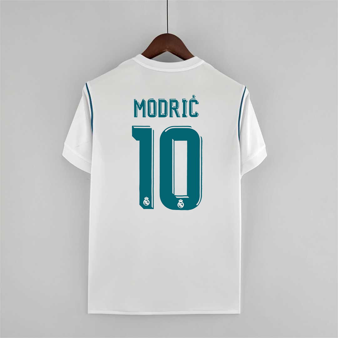 Retro Real Madrid 17-18 Home Jersey - with Champions League Final Final