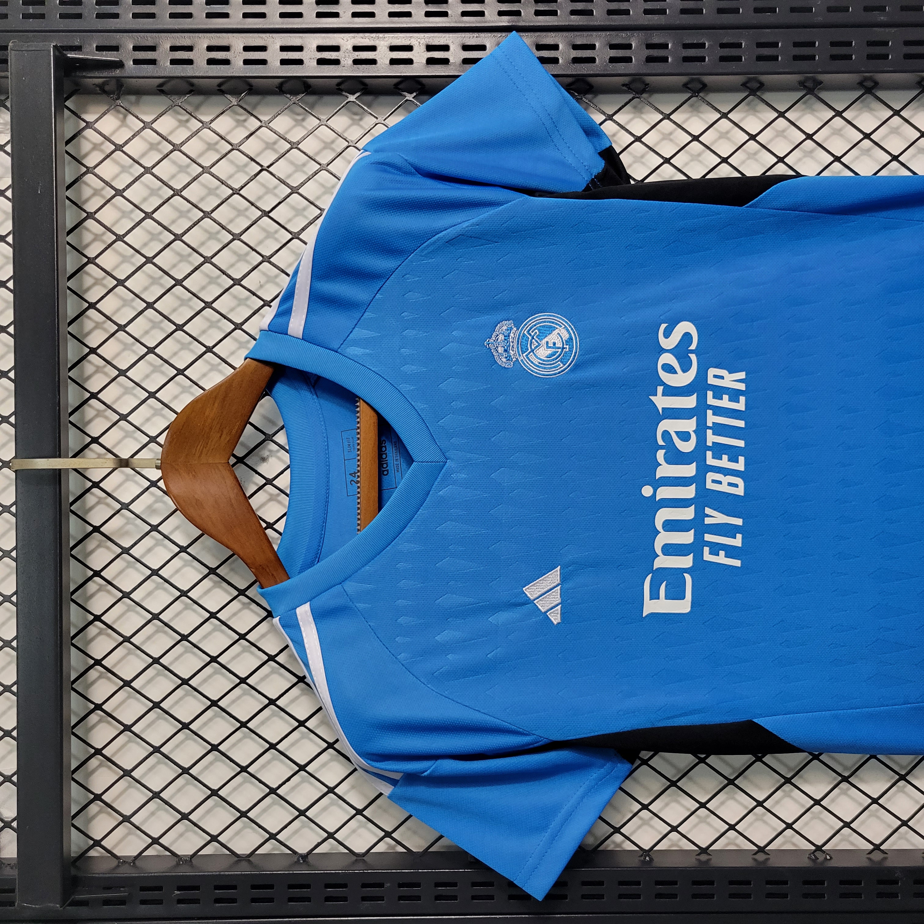 Real Madrid 23-24 Blue Goalkeeper Kids Kit
