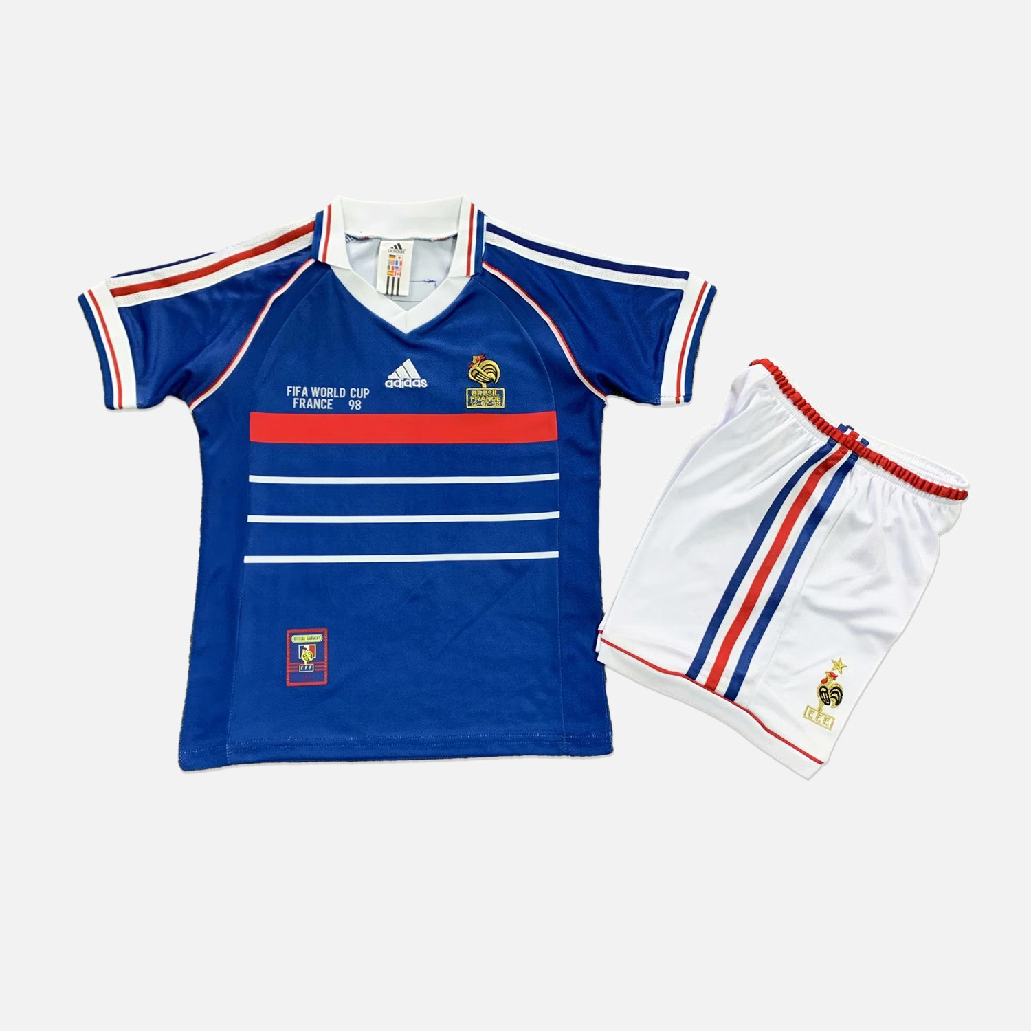 Retro France 1998 Home Stadium Kids Kit