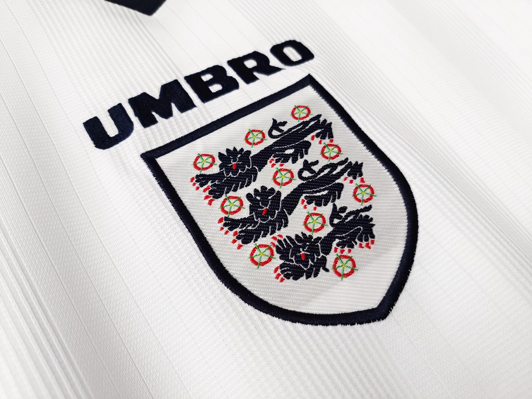 Retro England 1996 Home Stadium Long Sleeve Jersey