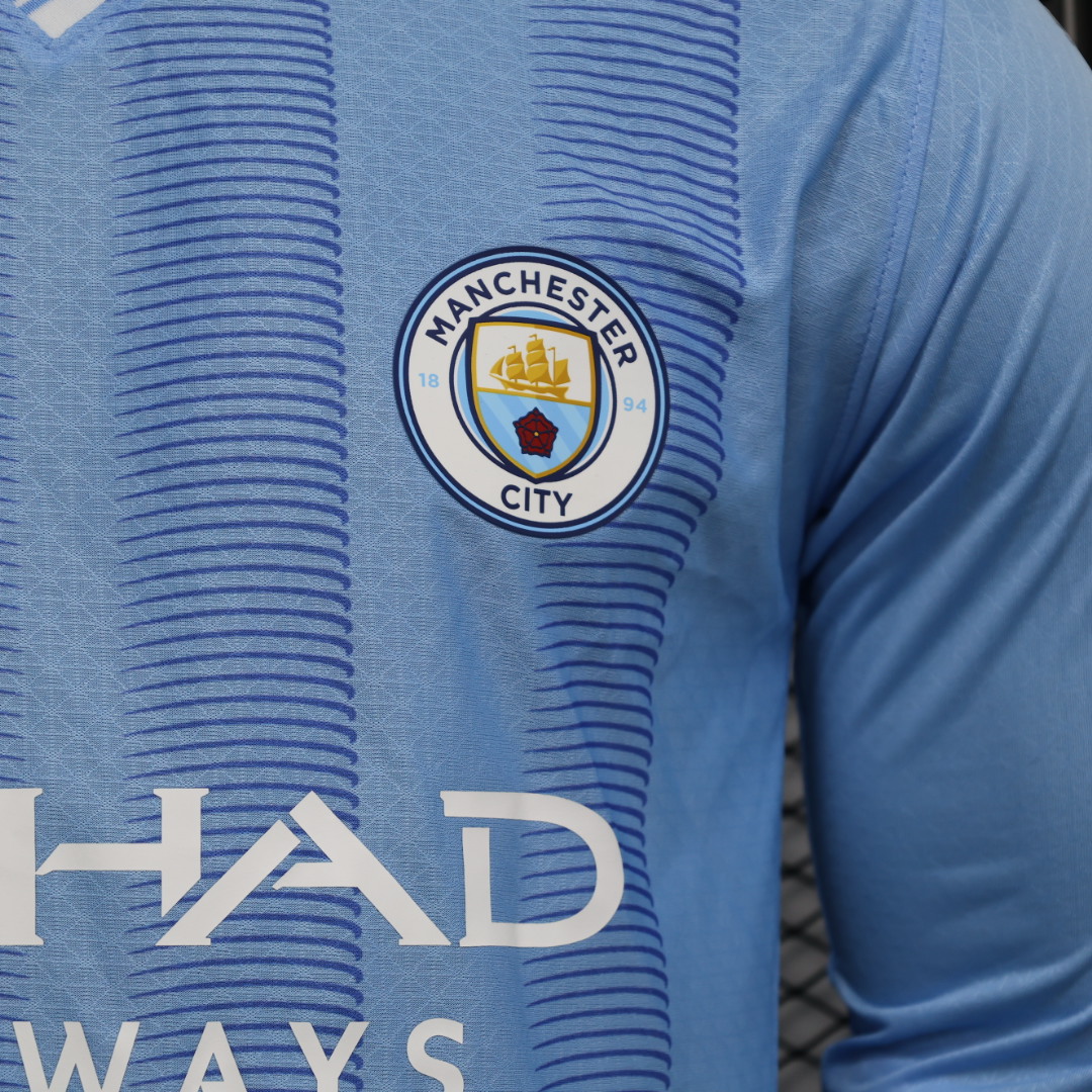 23/24 Manchester City Home Long Sleeve Jersey - Player Version