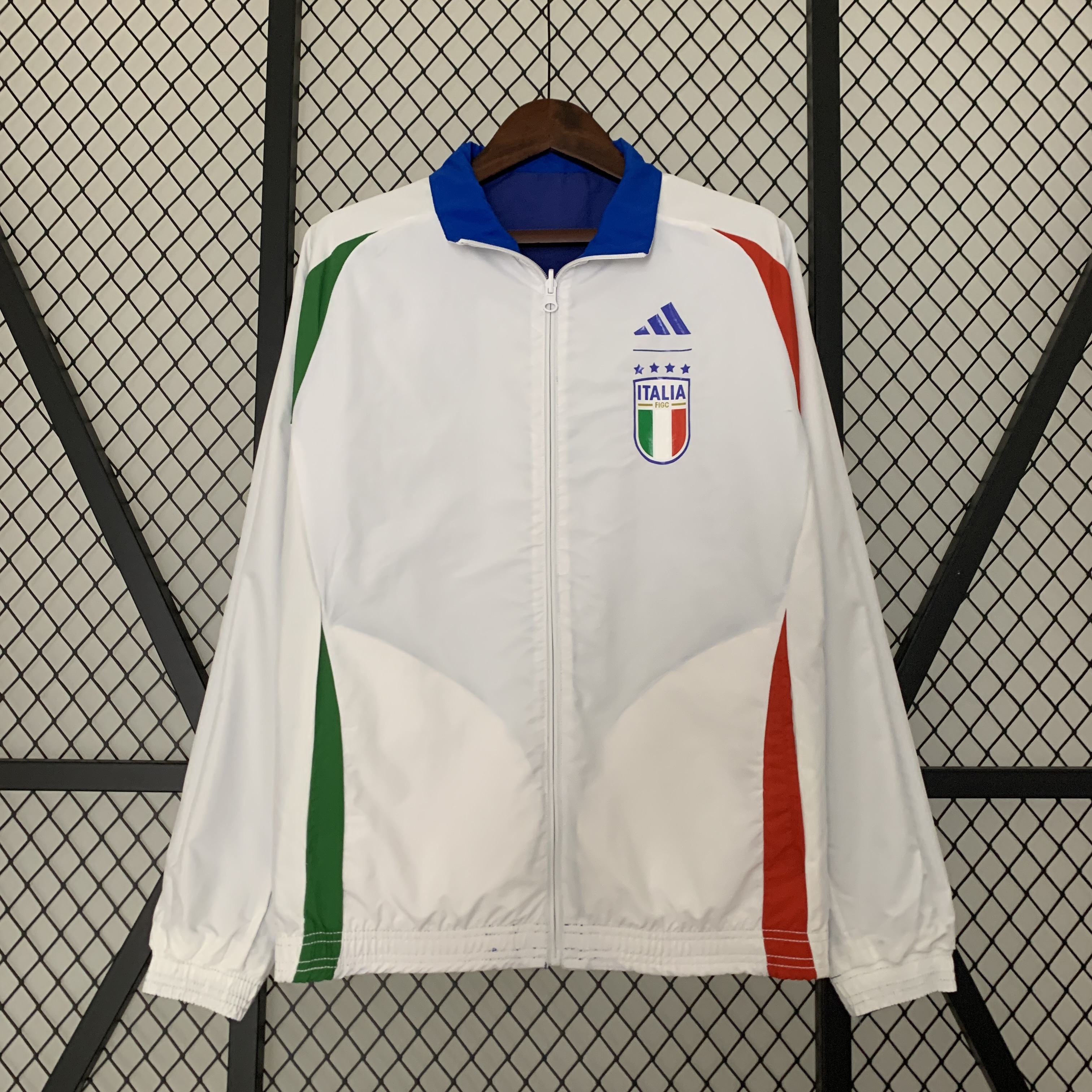 Italy 23-24 Double Sided Windbreaker - Blue & White