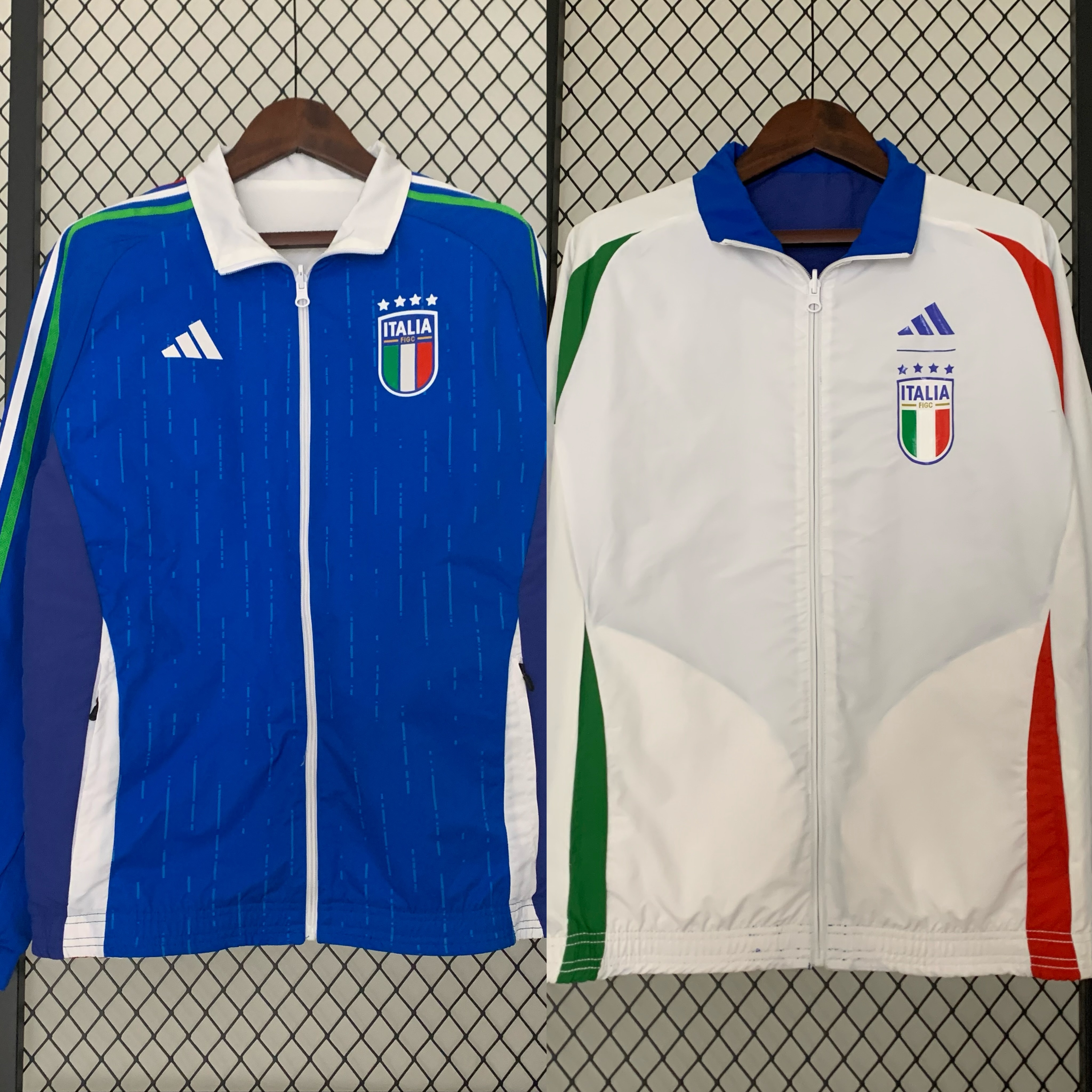 Italy 23-24 Double Sided Windbreaker - Blue & White