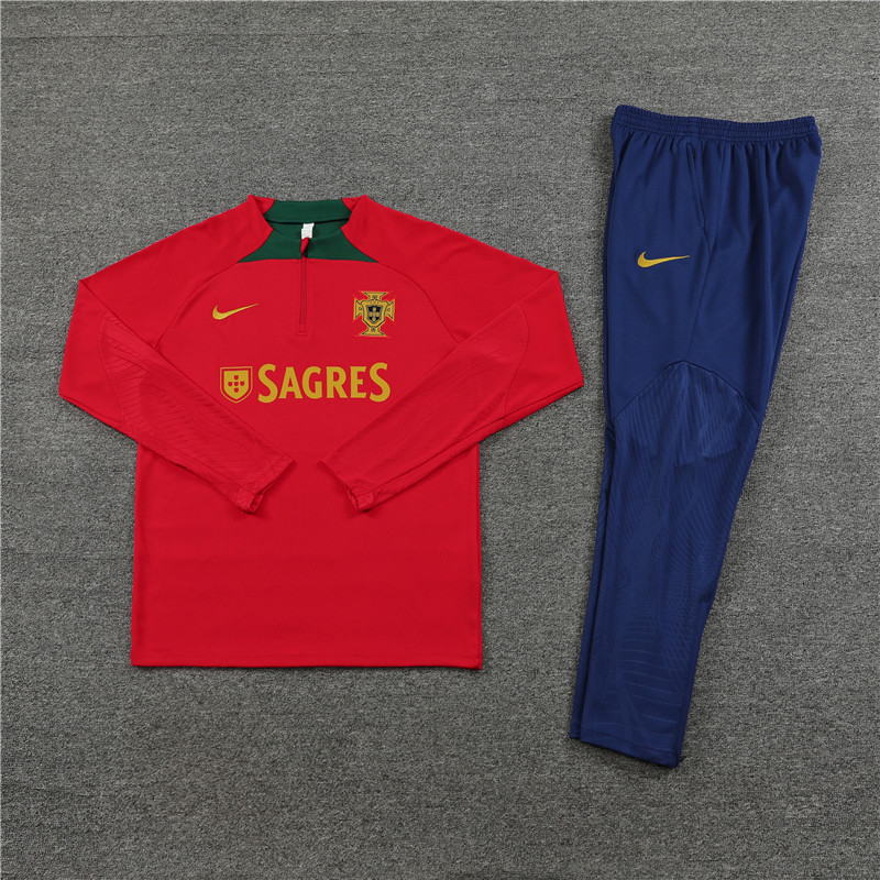 Portugal 23-24 Kids Long Sleeve Training Set Red