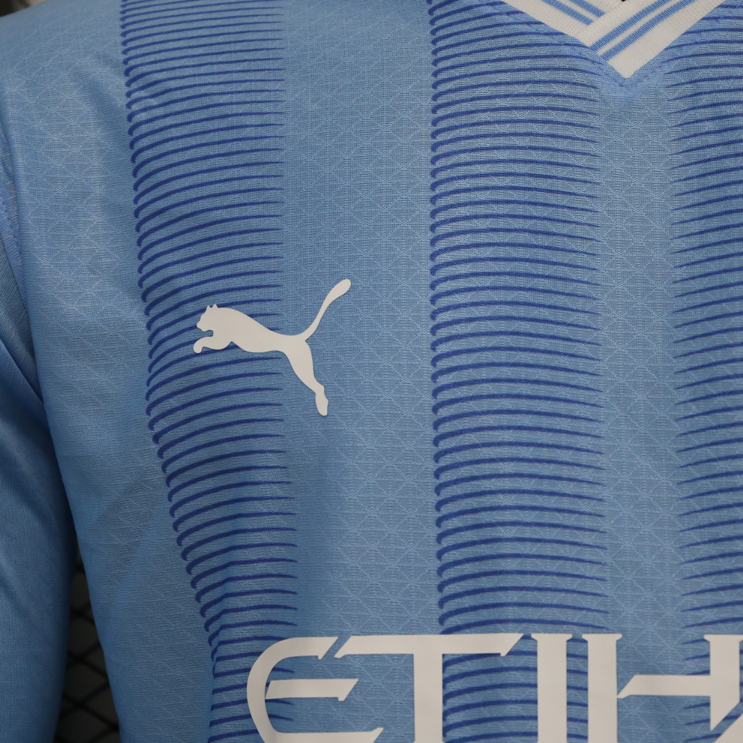 23/24 Manchester City Home Long Sleeve Jersey - Player Version