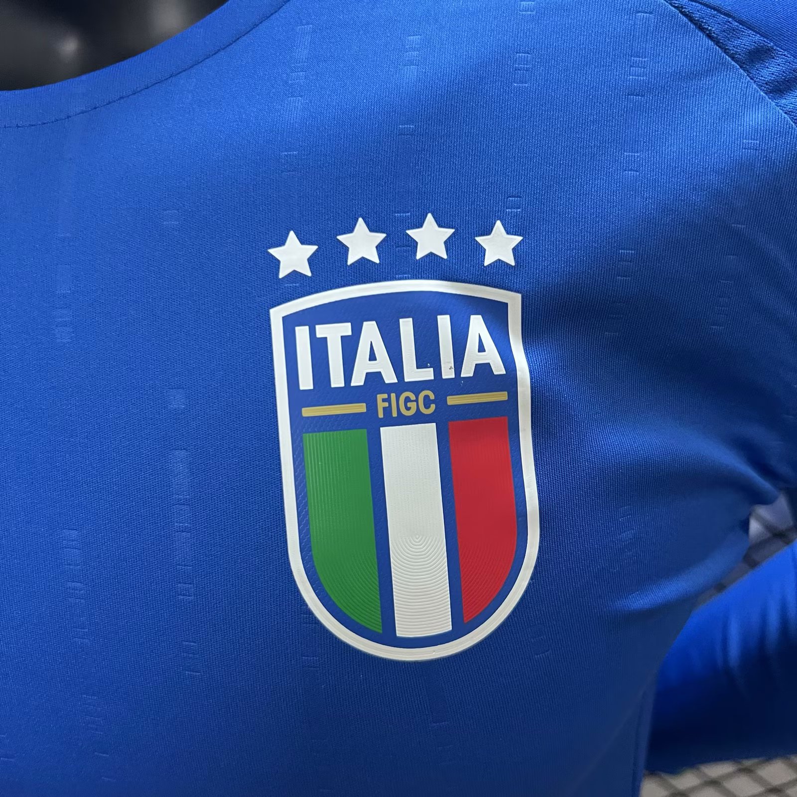 Italy 2024 Home Stadium Long Sleeve Jersey - Player Version
