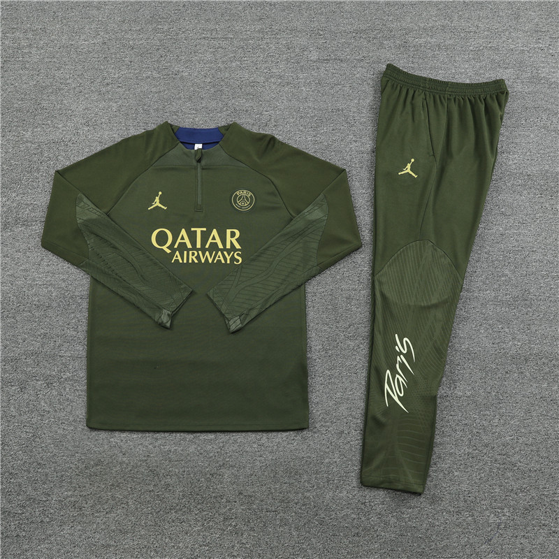 Paris Saint-Germain PSG 23-24 Long Sleeve Training Set -Pitch Green