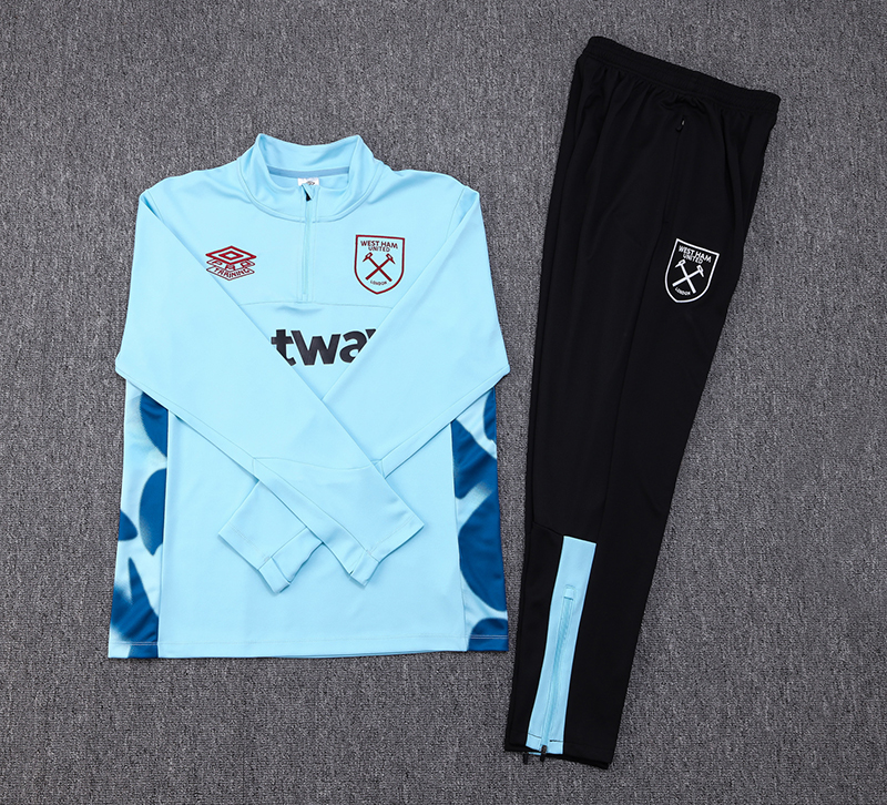 West Ham United 23-24 Long Sleeve Training Set -Light Blue