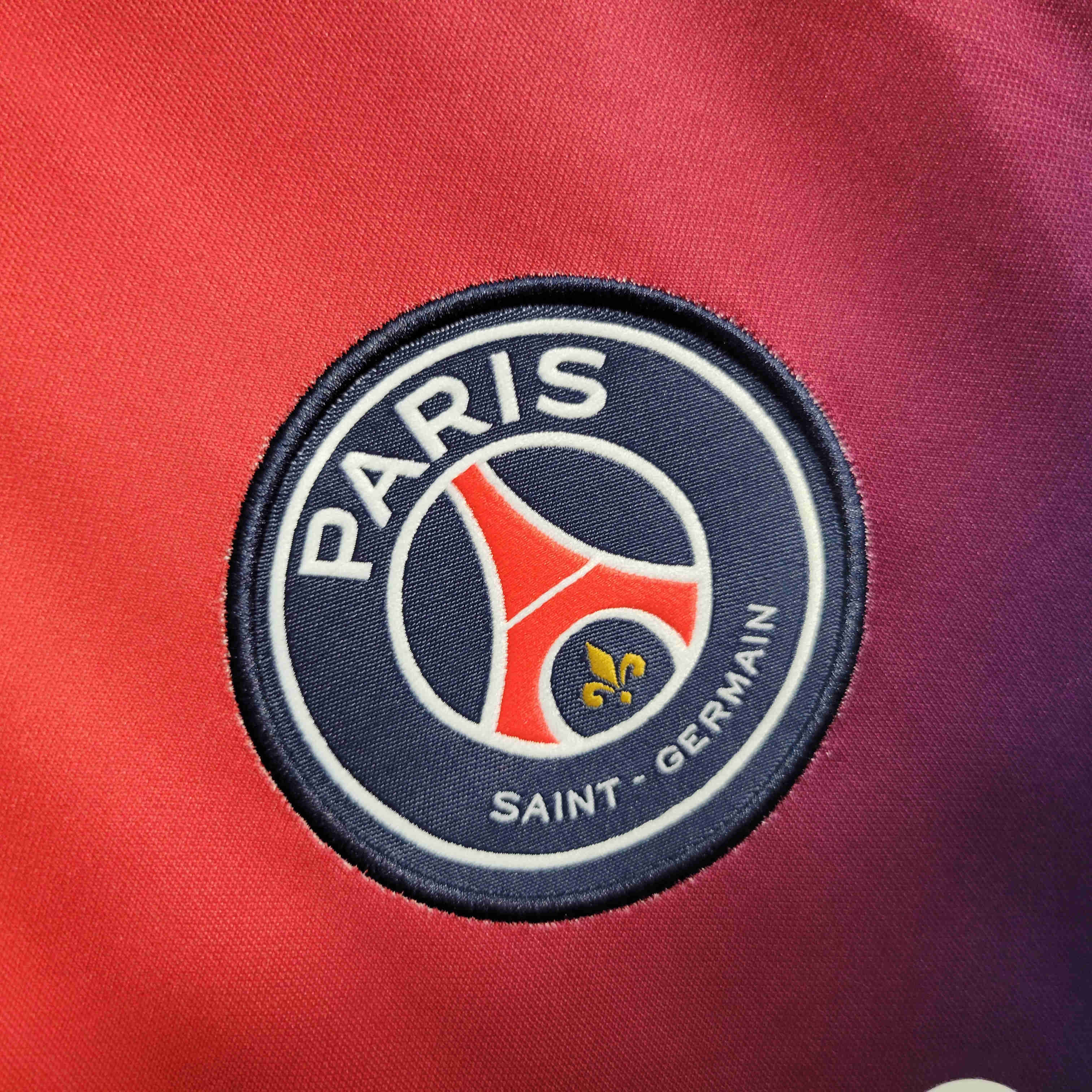 23/24 Paris Saint-Germain PSG Red and Blue Training Jersey - Fans Version