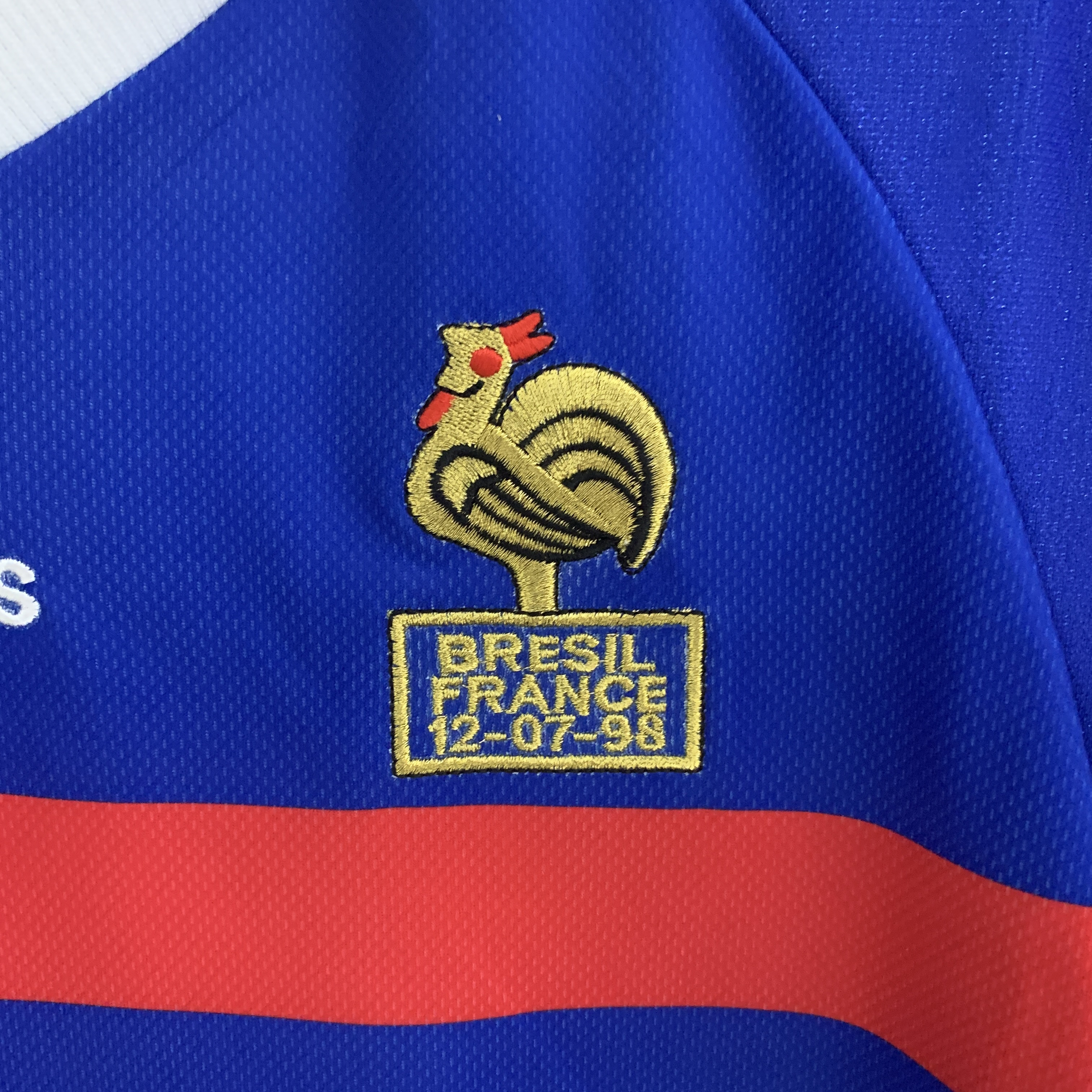 Retro France 1998 Home Stadium Long Sleeve Jersey