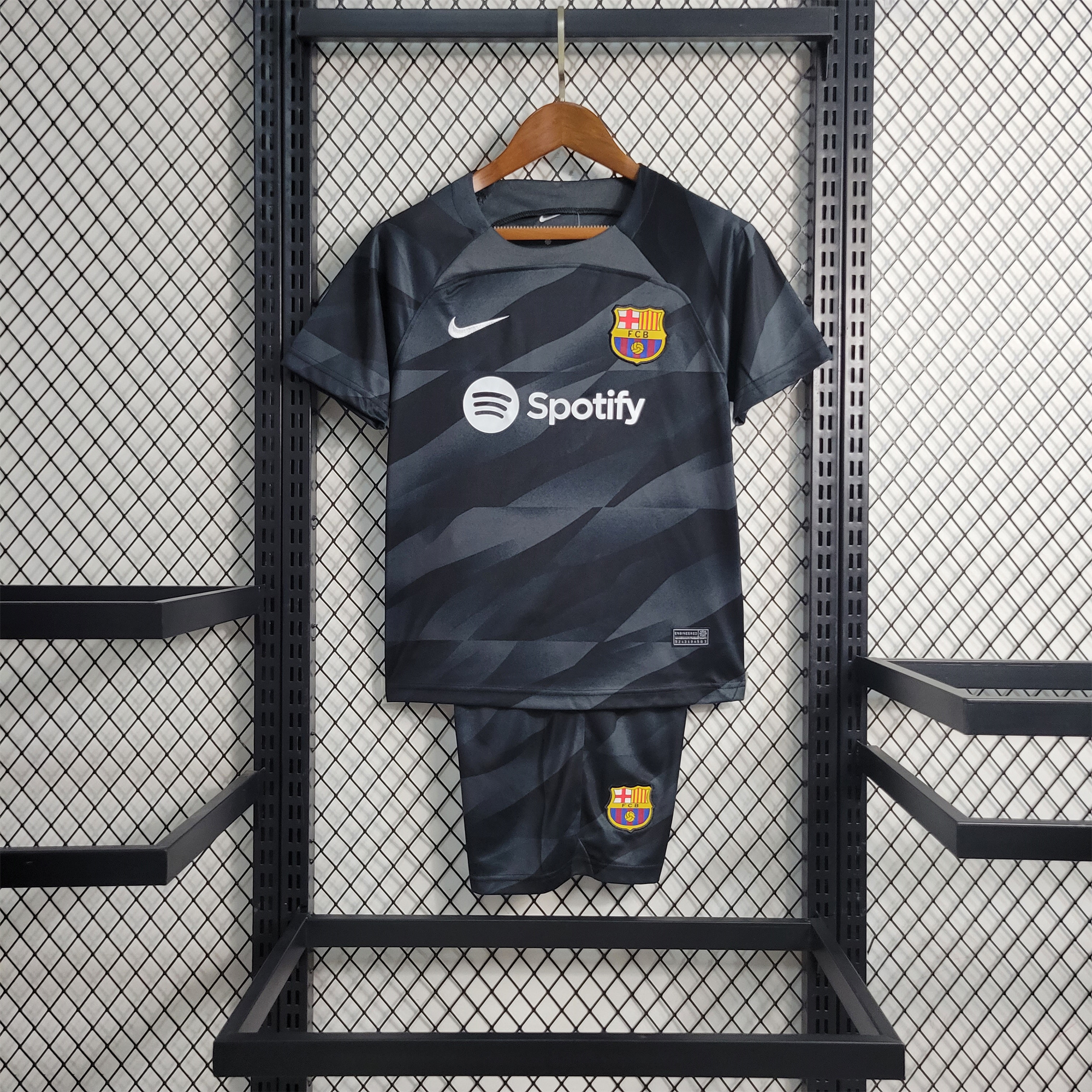 B.A.R.S.A 23-24 Black Goalkeeper Kids Kit