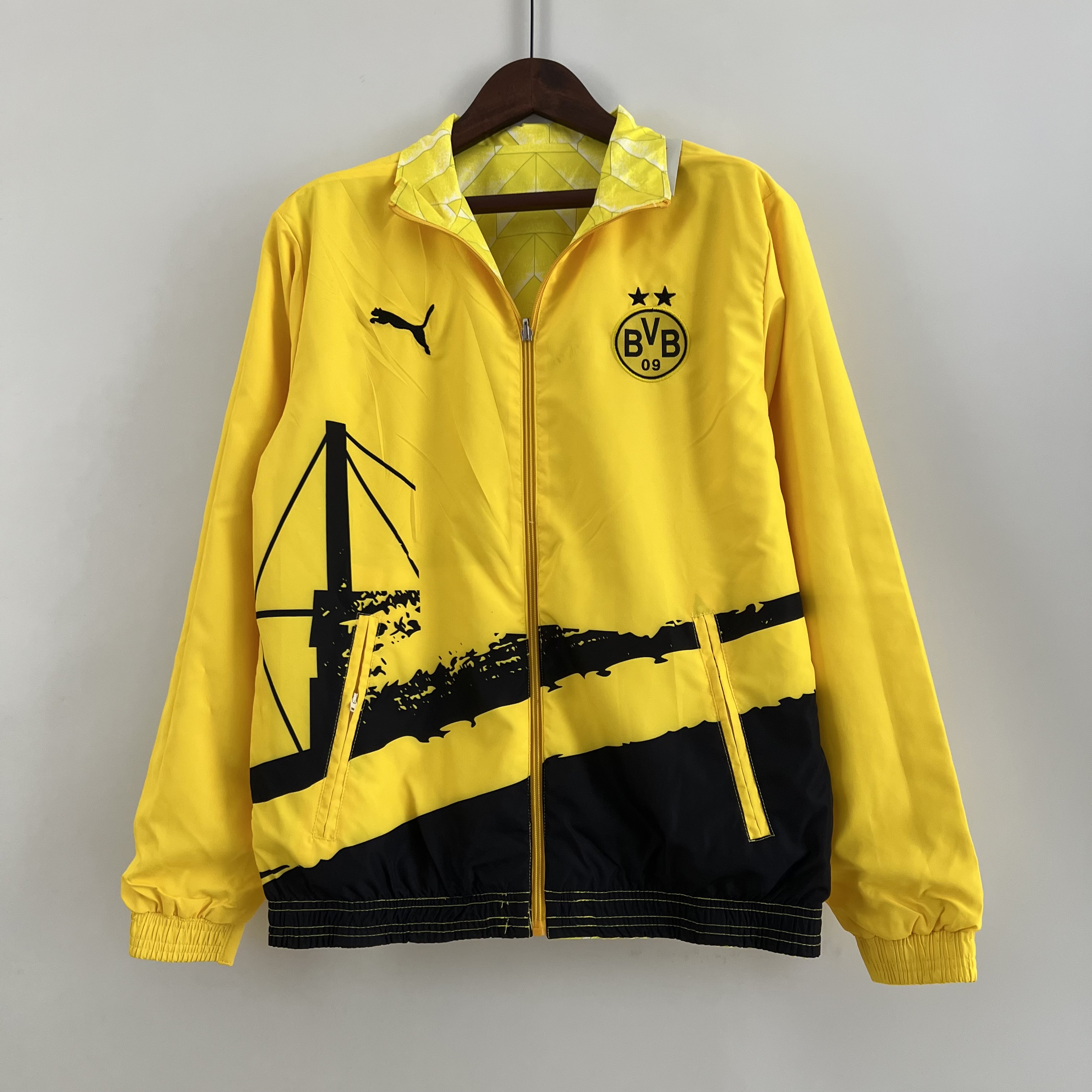 Dortmund 23-24 Double Sided Windbreaker - Yellow