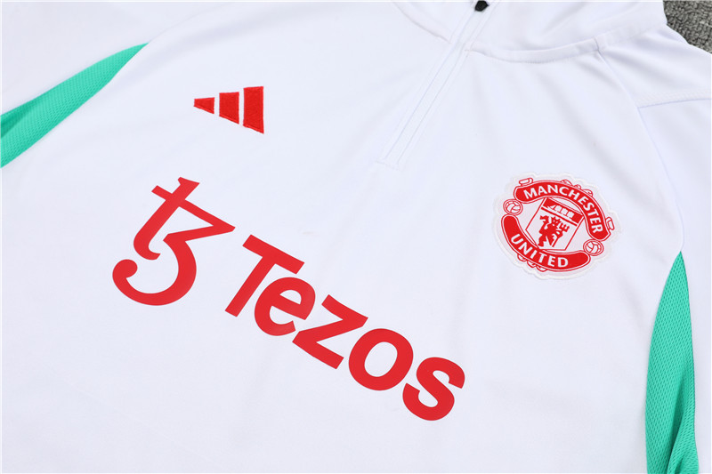 Manchester United 23-24 Kids Long Sleeve Training Set White
