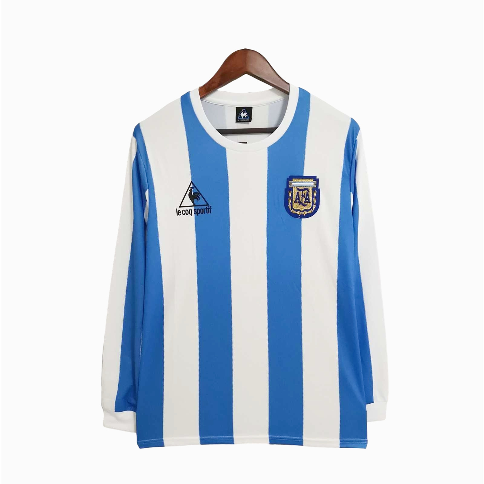 Retro Argentina 1986 Home Stadium Long Sleeve Jersey