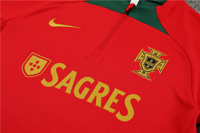 Portugal 23-24 Kids Long Sleeve Training Set Red